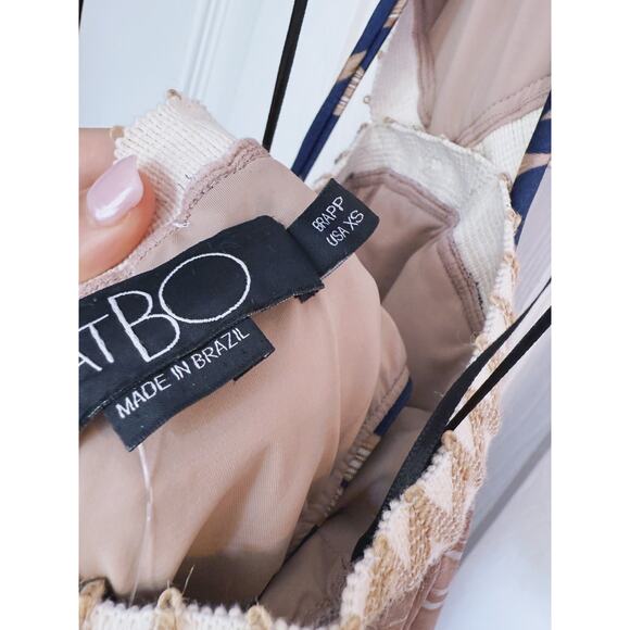 PatBo Stargazer Navy Floral Maxi Dress XS Halter Boho Coastal Vacation Boho Luxe - Picture 4 of 12